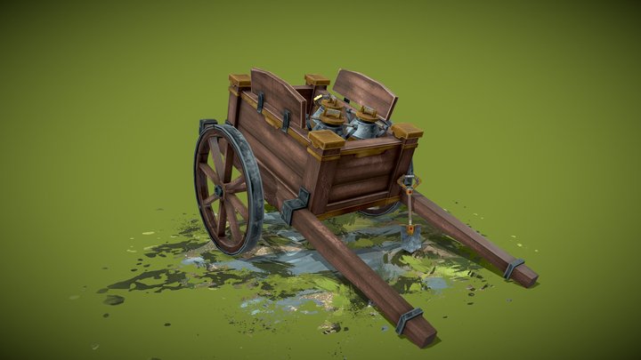 [STUDENT WORK] Medieval Cart 3D Model