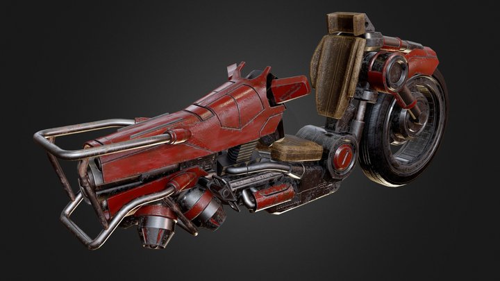 cyberpunk motorcycle 3D Model