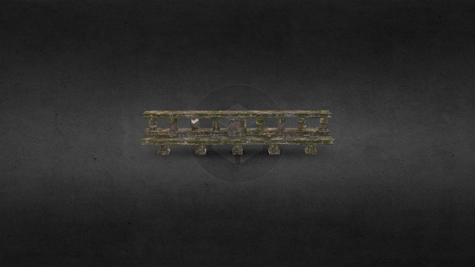 Mossy Marble Bench — Sketchfab embed 3D viewer