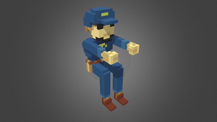 Childrens Train Driver 3D Model