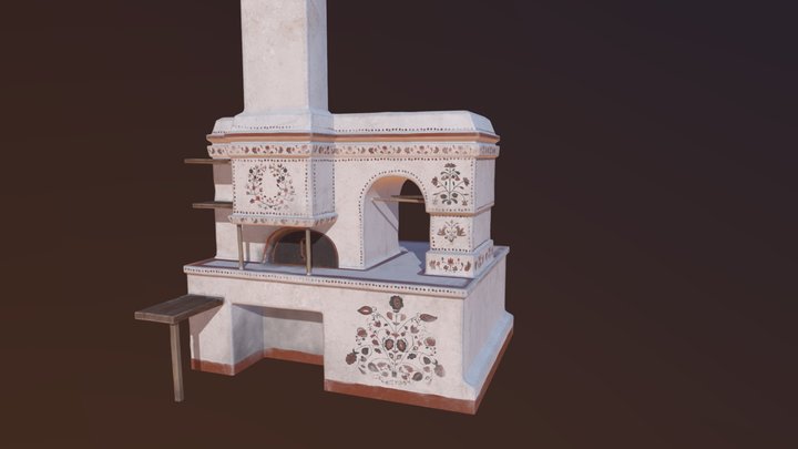 Traditional Ukrainian Oven 3D Model
