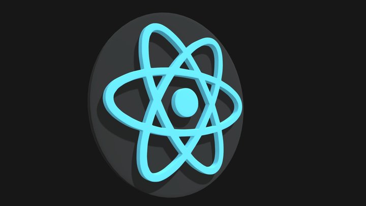React logo circle 3D Model