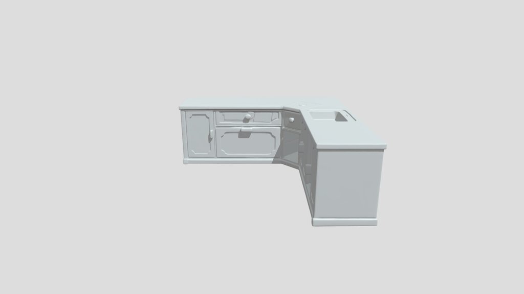 Miniature corner kitchen cabinet