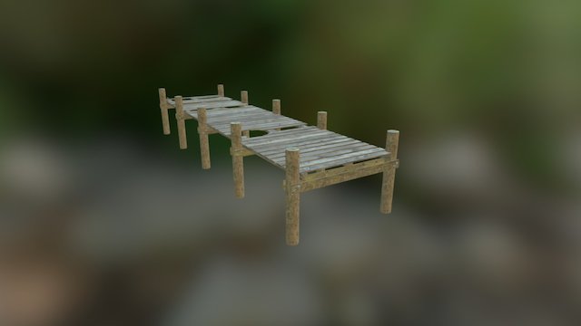 Old Wooden Dock 3D Model
