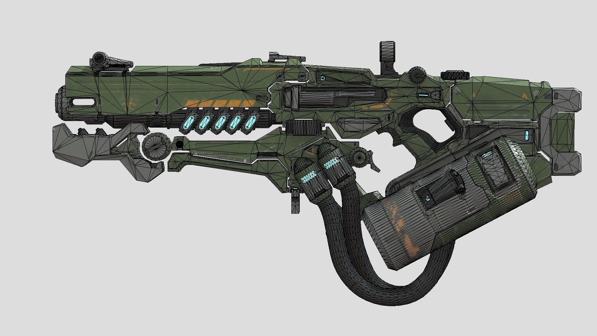 concept gun - 3D model by adeshchauhan28 [54143c7] - Sketchfab