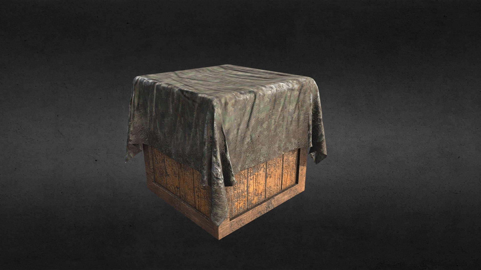 Covered Wooden Box Game Ready Asset 3D model by nykolz arts