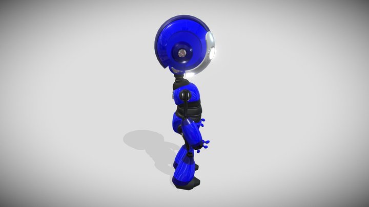 Blue Robot 3D Model