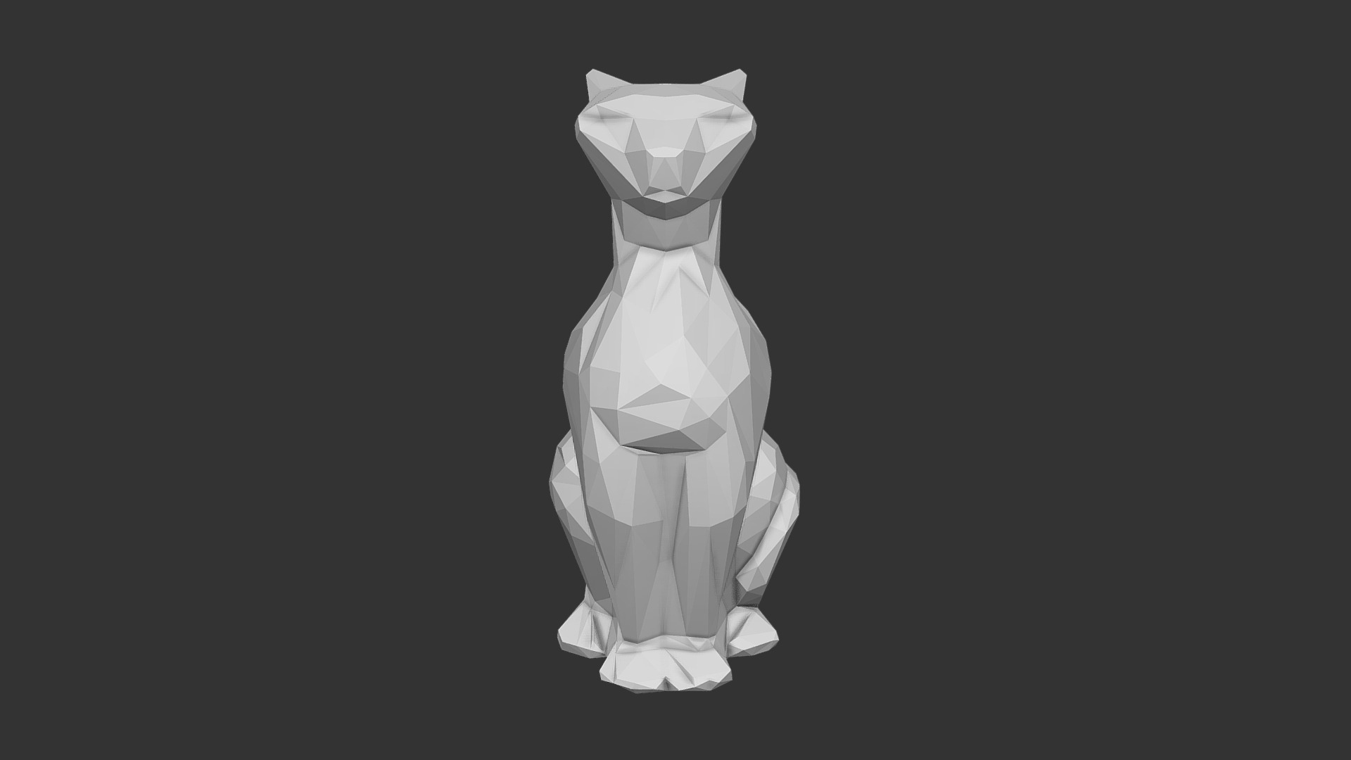 3D model Faceted Sitting Cat Figurine – 3D print - This is a 3D model of the Faceted Sitting Cat Figurine - 3D print. The 3D model is about a white and black garment.