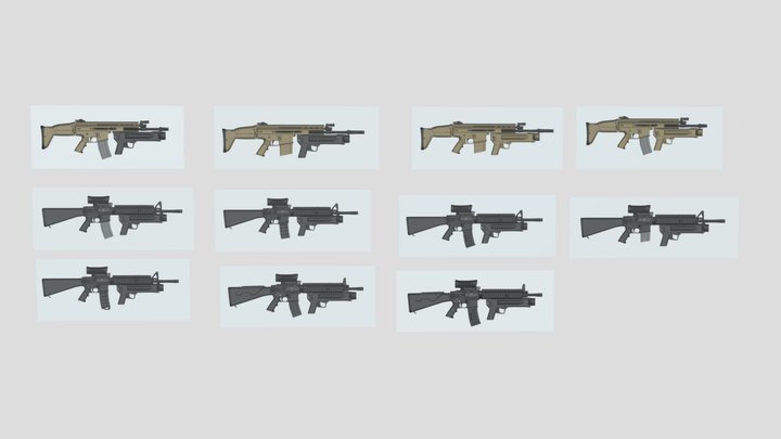 gun design templates. ??????? – Free 3D Model STL