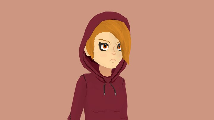 Hooded Girl 3D Model