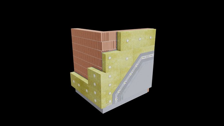 Detal nr 4 - naroże weber_therm 3D Model