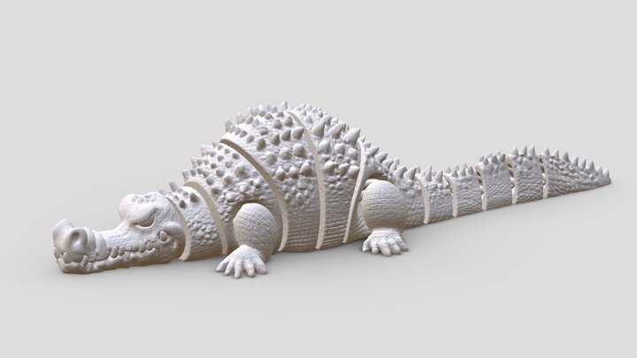 Flexi Fat Crocodile 3D Model