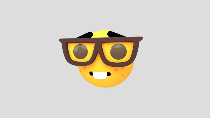 Nerd Emoji 3D 3D Model
