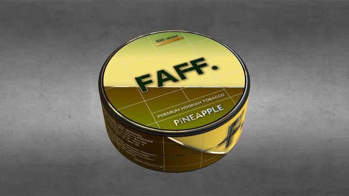 FAFF_premium hookah tobacco _ PINEAPPLE 3D Model