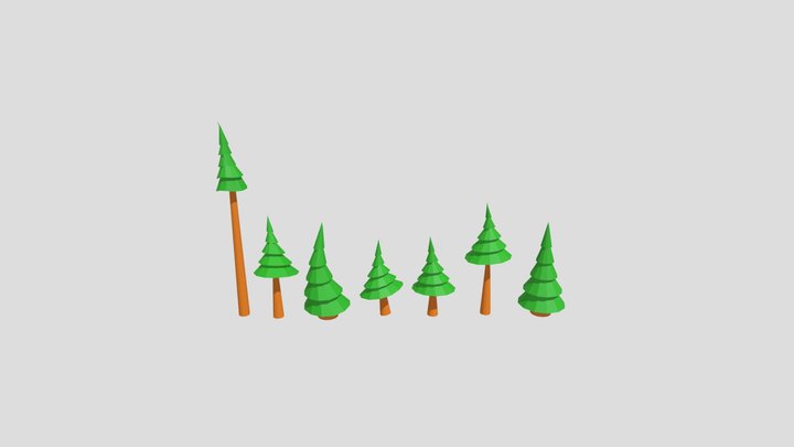 🌲 Pine Trees Cpllection 🌲 3D Model