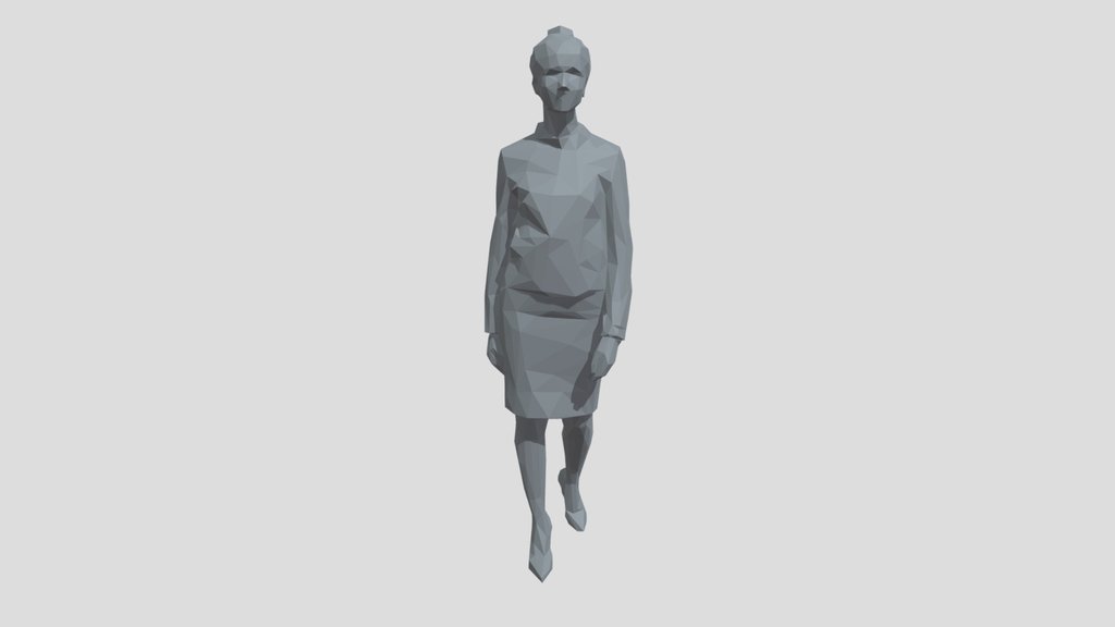 Lowpoly Female Walking
