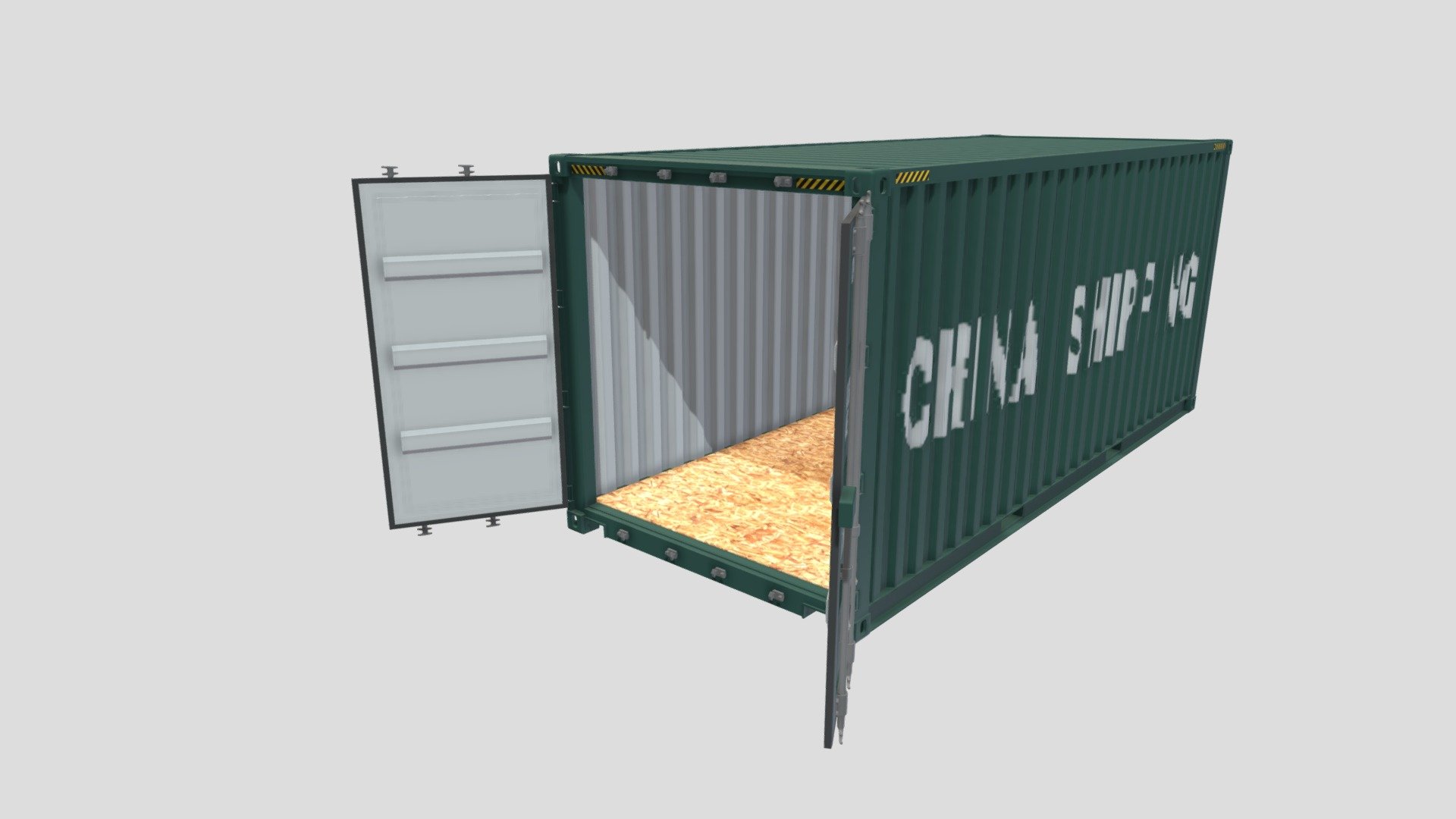 20ft Shipping Container China Shipping - Buy Royalty Free 3D model by ...