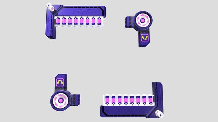 Animated stream frame inspire by Honkai 3D Model