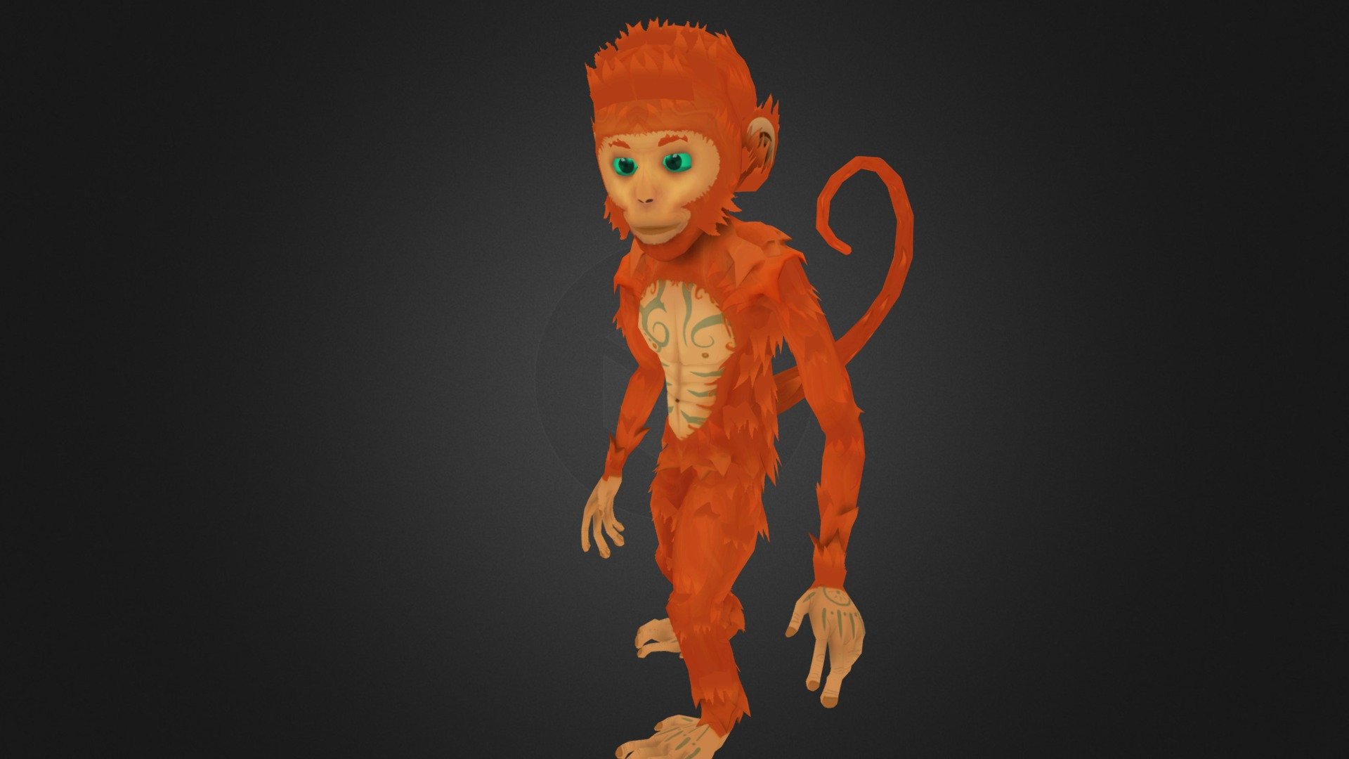 Monkey Guide - 3d Model By Wouter Yntema (@shonesplash3) [541f74e 