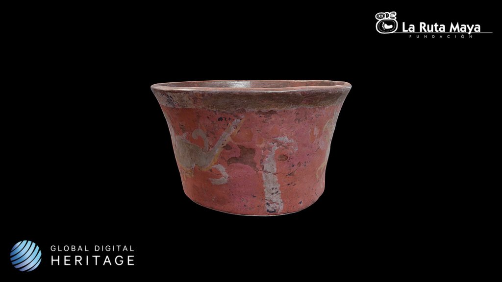 Stuccoed Bowl Depicting Birds