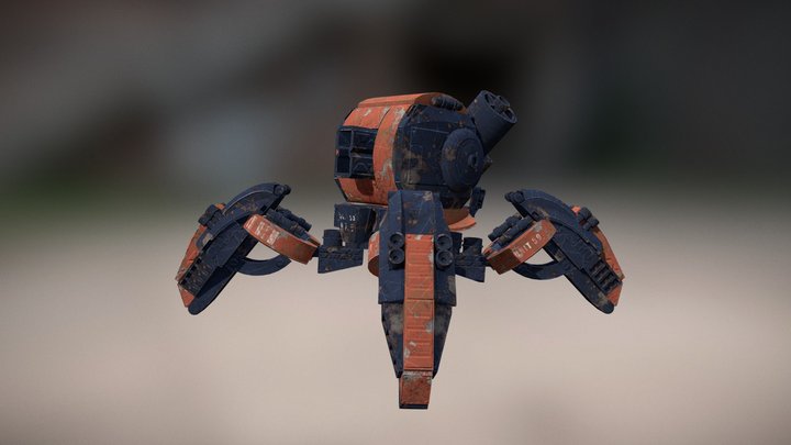 Rusty mecha 3D Model