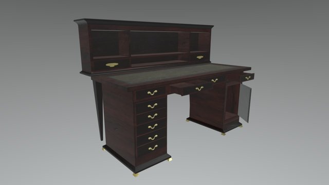 Library desk 3D Model