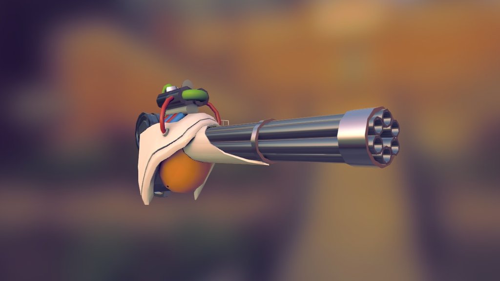 Minigun - 3D model by zulubo [5421315] - Sketchfab