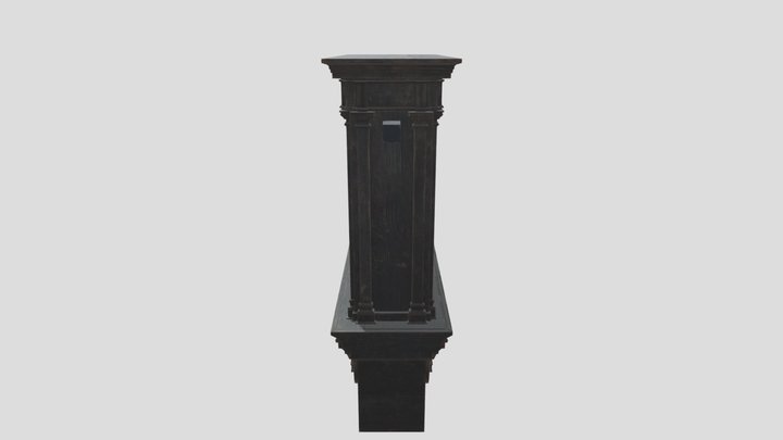 Street Clock 02 3D Model