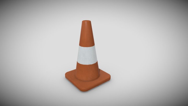 Road Cone 01 3D Model