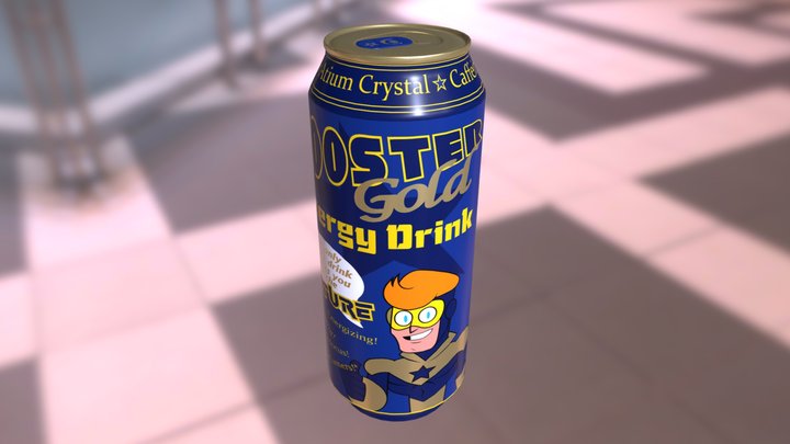 Booster Gold Energy Drink (Can Challenge) 3D Model