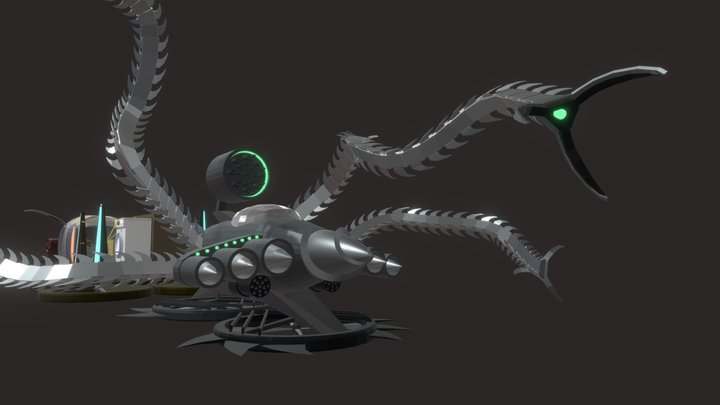 The variety of hoverbikes. Colored 3D Model