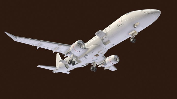 Passenger Aircraft Exterior 3D Model