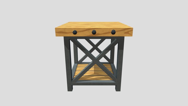 End Table 3D Model