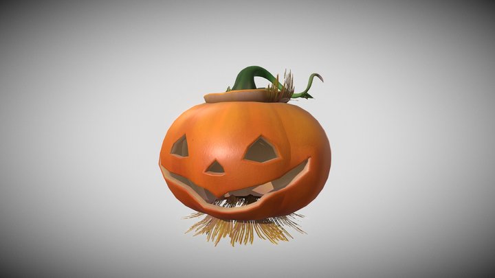 Pumpkin Hat Rigged 3D Model