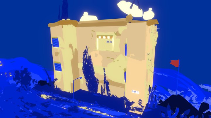 A few steps from the Block D 3D Model
