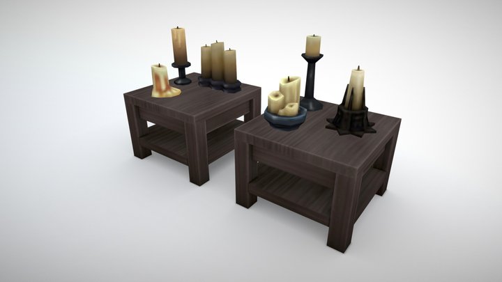Candles Assets 3D Model