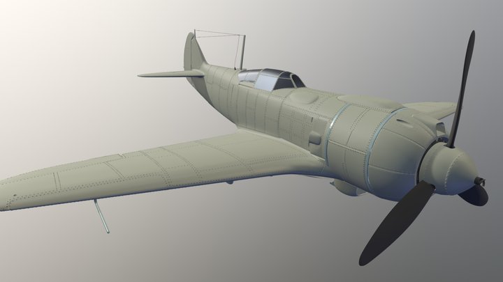 La5 HiPoly Gray 3D Model