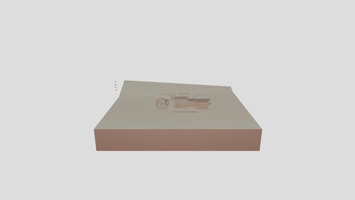 Implantación en terreno plano2 3D Model