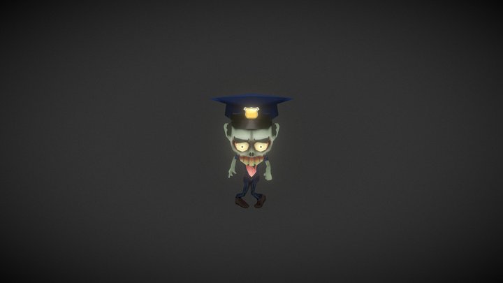 Zombie Police Idle 3D Model