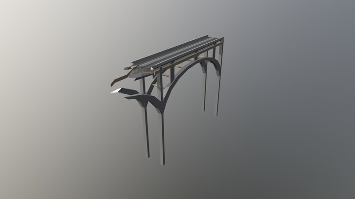 Broken Bridge 3D Model