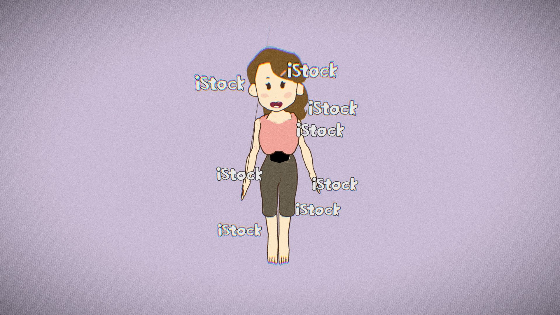 Cartoon Pretty Woman iStock