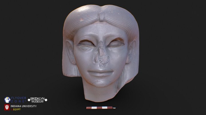 3D rendering of Head from a Female Sphinx