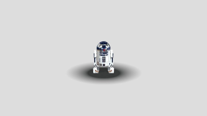 R2-d2 full animation for free. 3D Model