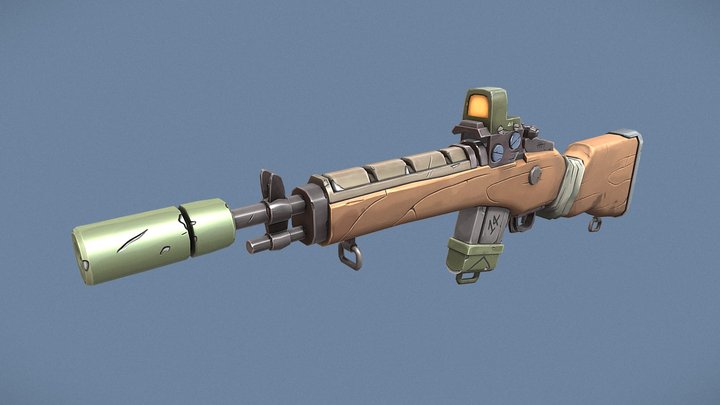 Stylized gun 3D Model