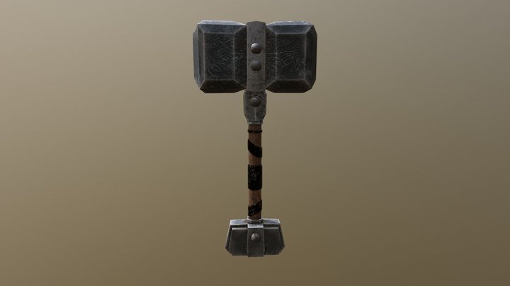Medieval Hammer 3D Model