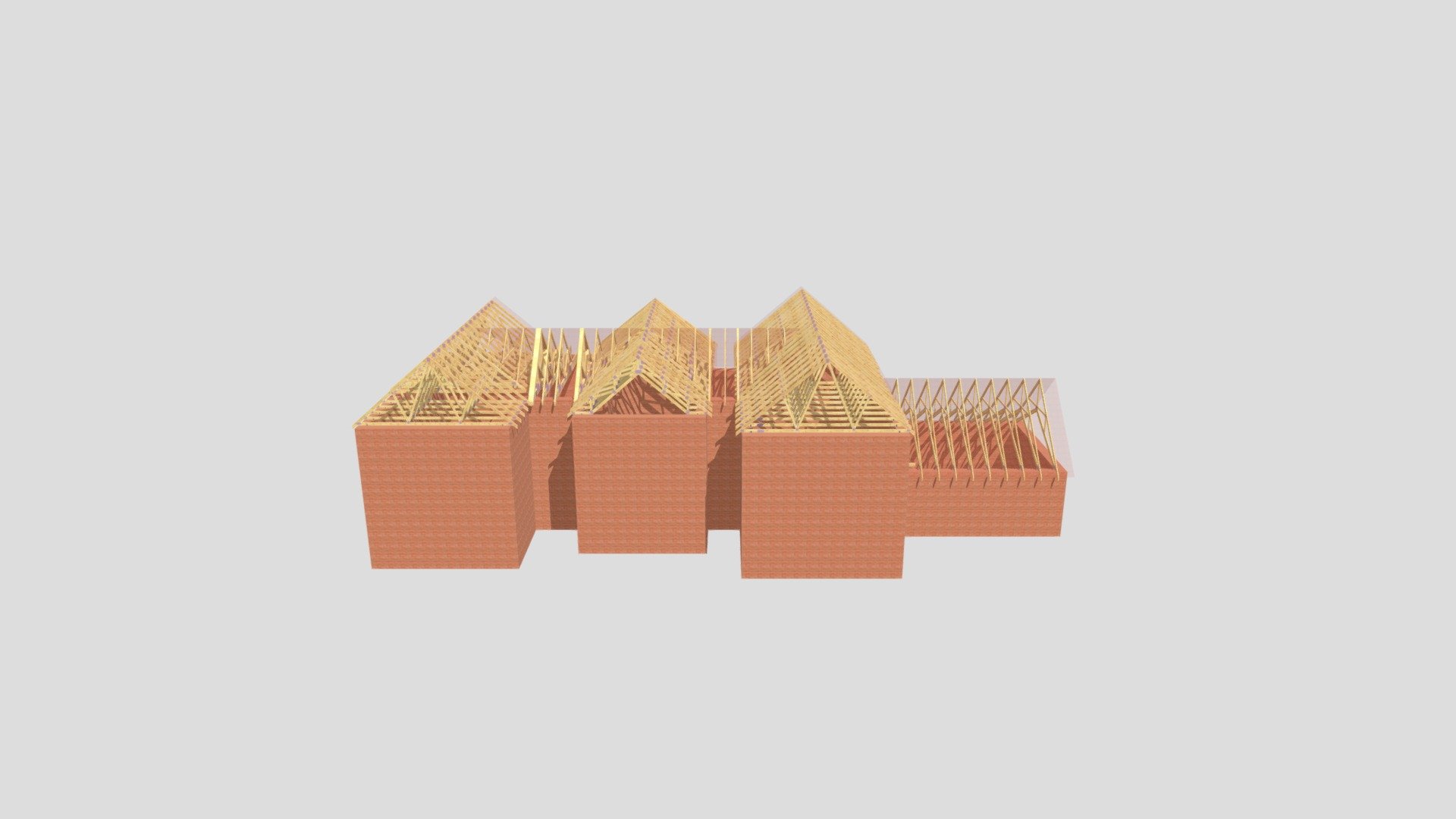 Vaulted trussed roof