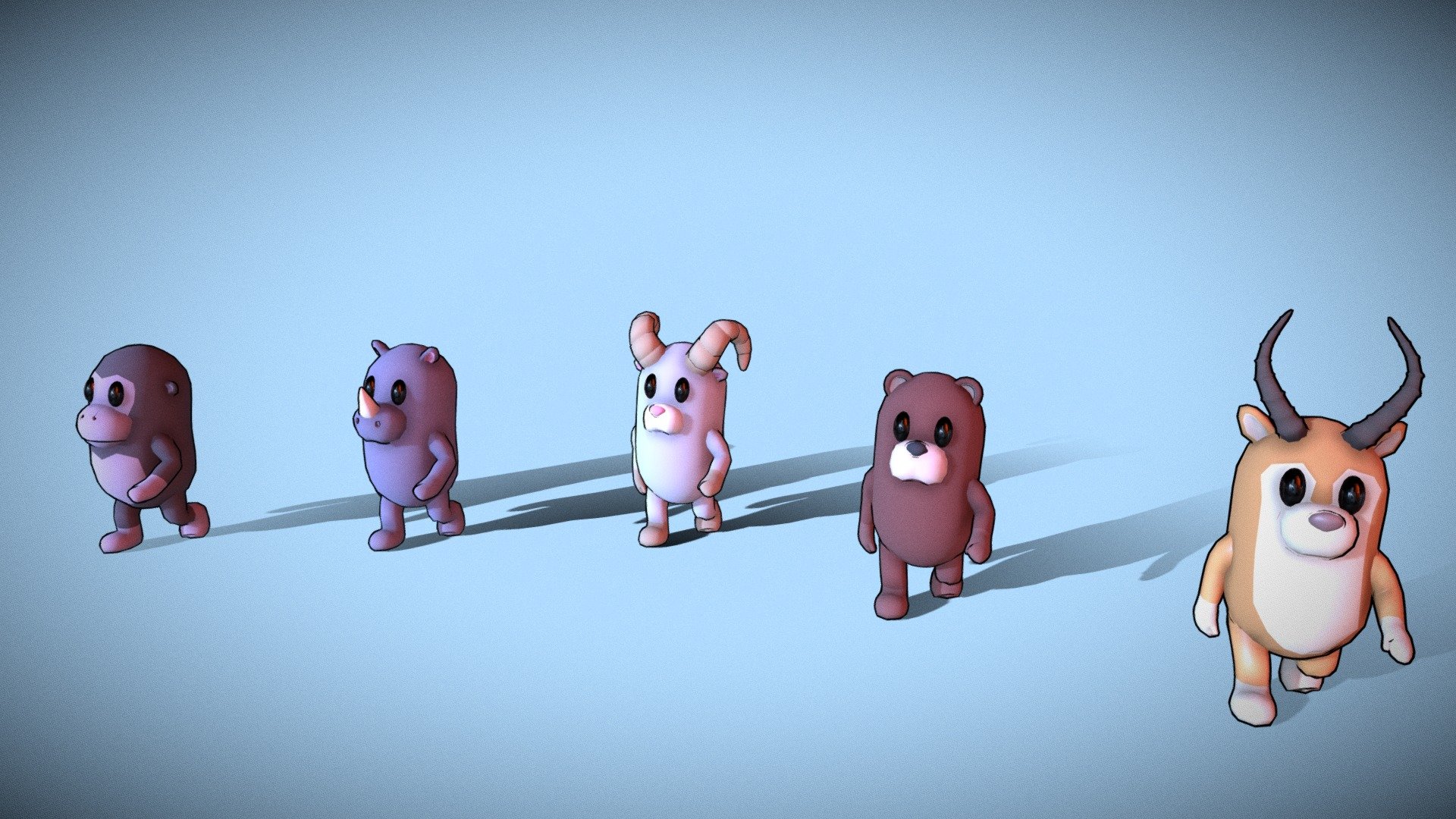 Animal Beans 4️⃣ - Buy Royalty Free 3D model by KillerBear [54330c8 ...