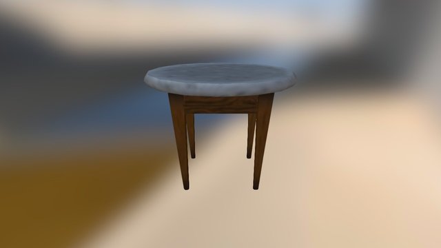 End Table 3D Model