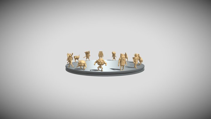 Personnages loufoques 3D Model