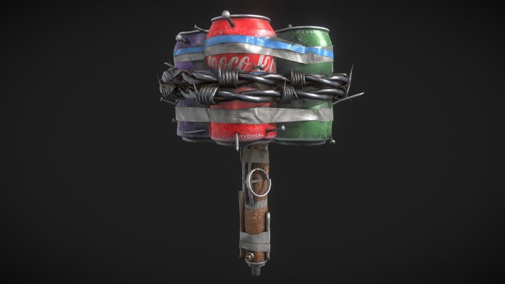 Post-apocalyptic Grenade 3D Model